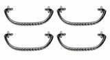 4 Chrome Plated Brass Ribbed Bail Pull Replacement | Renovator's Supply