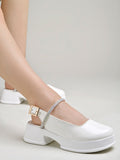Shoetopia Round Toe White Pumps Bellies For Women & Girls-Eu41,White,8,B0D76XPJGR