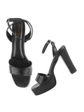 Shoetopia Women'S Heeled Sandal-4 Kids Uk (Girls-Cake-Black)-Eu37,Black,4,B0D4VPLHS4