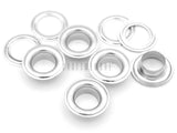 CRAFTMEmore 3/8 (10MM) Hole 100 Sets Grommets Eyelets with Washers for Clothes, Leather, Canvas (Silver)