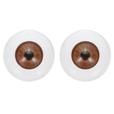 PATIKIL 24mm Doll Eyes, 2 Pcs Realistic Acrylic Eyes Plastic Half Eyeballs for Dolls Masks Halloween Props Art Craft, Red Brown