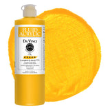 DA VINCI PAINTS Professional Artist Fluid Acrylic Paint, Gamboge, 16oz