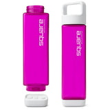 Clean Bottle Tritan Square BPA-Free Water Bottle, Opens from Both Ends, 25 Ounce, Raspberry