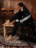 Libas Women'S Silk Blend Solid Kurta Set (39042_Black Black L