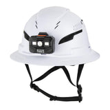 Klein Tools 60407T2RL Type 2 Hard Hat, Vented Full Brim, Class C Hard Hat with Chin Strap, 6Point Suspension with Accessory Mou