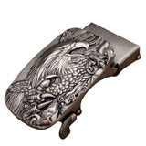 Lulala Silver Eagle Belt Buckle For Men Western Cowboy Rodeo Texas Belt Buckles For MenS (Silver)