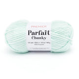 Premier Parfait Chunky Yarn - Super Bulky, Ideal for Knitting and Crocheting, Chenille, Mint, 3.5 oz, 131 Yards