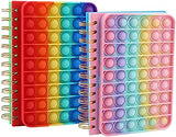 Msgh Pop It Fidget A5 Size Spiral Notebook Bubble Push Pop Fidget Silicon Toy Book Stress Relief Anxiety School Stationery Noteb