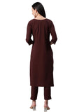 Ziyaa Women'S Rayon Salwar Suit Set (Zikury3368Andpa- Brown_Xl)