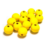 WLIANG 100 Pcs 20mm Yellow Wooden Beads, Unfinished Round Bulk Spacer Wood Beads for DIY Crafts, Garlands Farmhouse Decor, Jewel