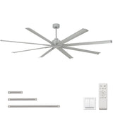 YYEHON 96 inch Large Industrial Ceiling Fan - DC Motor Shop Ceiling Fans with Remote Control Home or Commercial Ceiling Fan for 