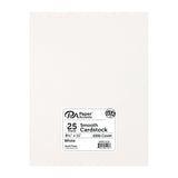 PA Paper Accents Smooth Cardstock 8.5 x 11 White, 65lb Colored cardstock Paper for Card Making, Scrapbooking, Printing, Quilli