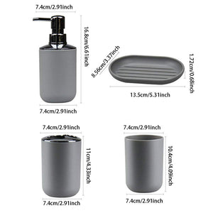Bathroom Accessories Set, 4pcs White Bathroom Accessories, Bathroom Set, Bath Accessory Completes with Toothbrush Holder, Toothb