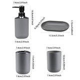 Bathroom Accessories Set, 4pcs White Bathroom Accessories, Bathroom Set, Bath Accessory Completes with Toothbrush Holder, Toothb