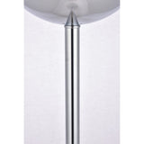 Living District Eclipse 1 Light Chrome Floor Lamp With Frosted White Glass