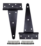 QCAA Stainless Steel Extra Heavy Tee Hinge, 10, Black, 2 Pack, Made in Taiwan