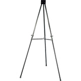 Lorell Telescoping Aluminum Display Easel with Adjustable Legs, 66Inch, Black