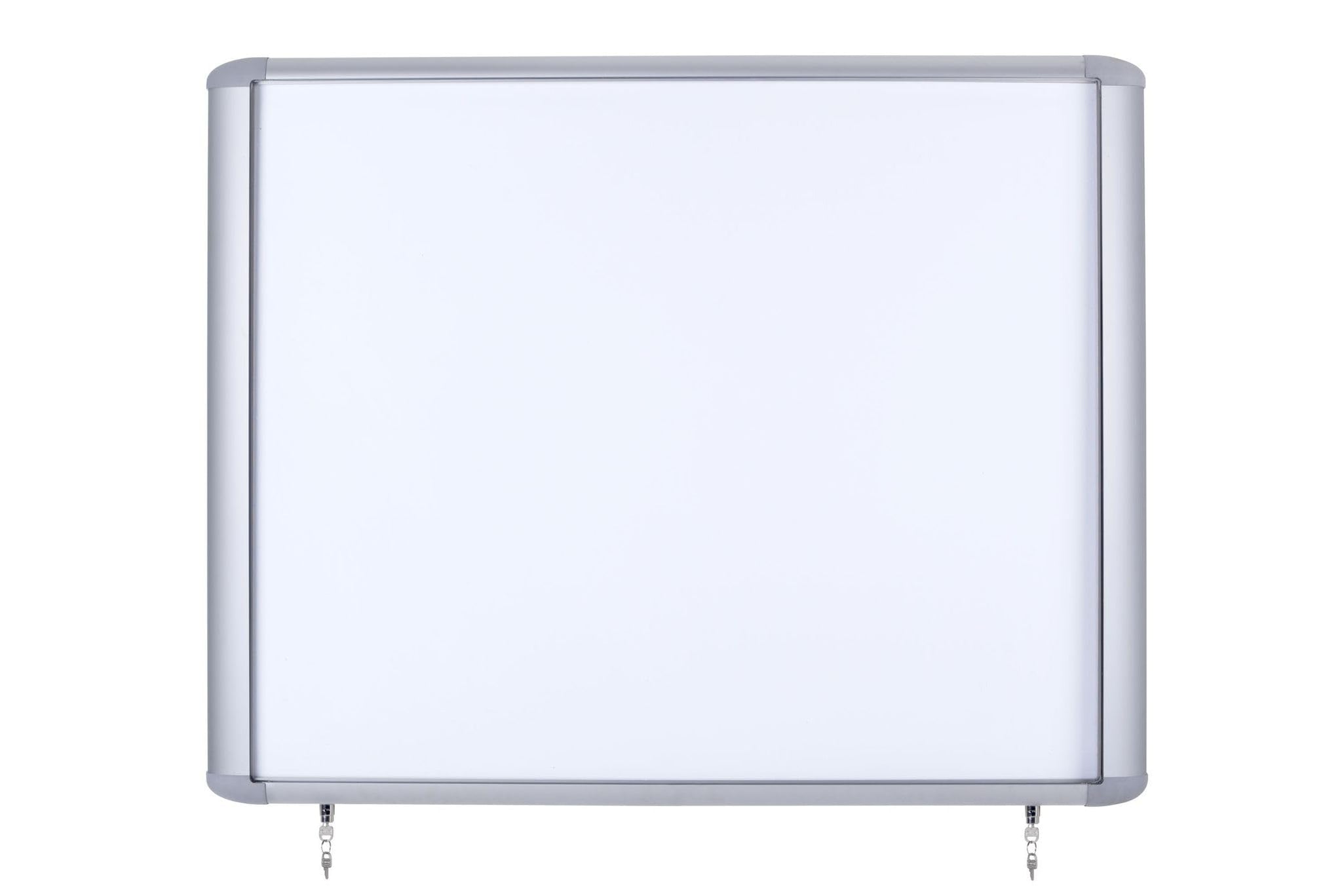Weather Resistant Outdoor Magnetic Steel Dry-Erase Enclosed Board Cabinet, 47 X 38.3, Aluminum Frame