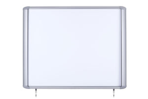 Weather Resistant Outdoor Magnetic Steel Dry-Erase Enclosed Board Cabinet, 47 X 38.3, Aluminum Frame