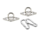 Lind Kitchen 2-Pack M5 Ceiling & Wall Mount Hanging Hardware Fitting Set 304 Stainless Steel Heavy Duty Diamond Pad Eye Hook Pla