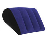 Merishopp Blow Up Cushion Wedge Pillow Compact Lightweight Multipurpose Triangle Shape Dark Blue
