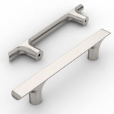 Amerdeco 10 Pack Brushed Satin Nickel Cabinet Pulls 3.75 Inch(96MM) Hole Centers Kitchen Cabinet Handles Hardware Kitchen Handle