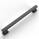 Amerdeco 10 Pack Matte Black Cabinet Pulls 6.25/160MM Hole Center Hole Center Drawer Pulls Cabinet Hardware Kitchen Cabinet Hand