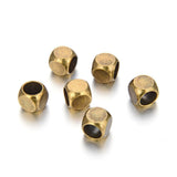 50pcs Beautiful 5mm (0.2 Inch) Cube Beads Tarnish Resistant Antique Bronze Plated Metal Spacer for DIY Craft Jewelry Making CF40