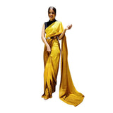 Shiv Textiles Ready To Wear Sarees For Women Elegant Saree Gown | Premium Ready To Wear Saree For Women | Formal & Stylish Attire For Special Occasions.(St-R-1-Mustard)