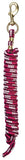 Weaver Leather Poly Lead Rope Solid Brass Snap Burgundy/Pink/Raspberry, 5/8 x 10'