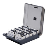 ECOMISTIQ Business Card Organizer Business Card File Name Card Case Holder Card Storage Box Organizer Office Business Card Holde