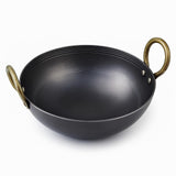 Nutlase Iron kadai 8 INCH with 1 Liter Capacity | Smooth Edges Handmade kadhai with Strong Handles | Durable Iron Build for Ever