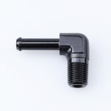 AC PERFORMANCE 1/8 NPT Male to 1/4 Hose Barb Fitting Adapter 90 Degree Aluminum Black Fit for 4AN Push on Hose