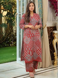 Anni Designer Women'S Rayon Viscose Straight Printed Kurta With Pant (Kadai Red-Vks02_L_Red_Large),Red,L,Rayon,Regular,