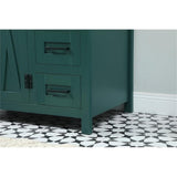 Elegant Decor Grant 32 Aluminum Mdf Single Bathroom Vanity In Green
