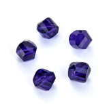 50pcs Adabele Austrian 6mm Faceted Helix Spiral Irregular Loose Crystal Beads Purple Velvet Compatible with Swarovski Preciosa C