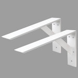 Countertop Support Bracket 18 Inch Heavy Duty Shelf Bracket 2 Pack 3/8 Thick White 18x10x2.5 for Granite Quartz Wood Laminate Co