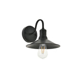 Living District Etude 1-Light Mid-Century Metal Wall Sconce In Black