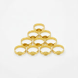 Craft Affair | Ring Base (16Mm, Pack Of 10) For Jewellery Making, Easy Attachment Of Beads, Craft: Golden