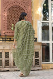 Anni Designer Women'S Cotton Blend Straight Printed Kurta With Pant & Dupatta (Doremi-Green_S_Green_Small),Green,S,Cotton Blend,Regular,