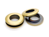 CRAFTMEMORE 7/16 (11mm) Hole Metal Screw Rings Eyelets Grommet Quality Round Polished Purse Replacements Easy Installation Pack