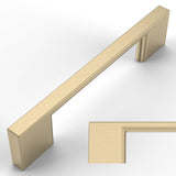 Amerdeco 10 Pack Brushed Brass Cabinet Pulls 3-3/4 Inch(96MM) Hole Centers Kitchen Cabinet Handles Cabinet Hardware Kitchen Hand