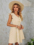 Dhruvi Trendz Womens Rayon Women Western Dresses Regular Fit Dress (Dt-Wd1117_Yellow_S)