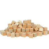 DIY Wood Cubes 1-inch, Pack of 500 Small Wooden Baby Blocks for Baby Shower, Wood Blocks for Crafts, STEM, Building, and Blank W