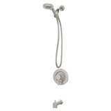 Moen Beric Spot Resist Nickel Single Handle Modern Tub and Shower Faucet with Handshower, Valve Included, 82775SRN