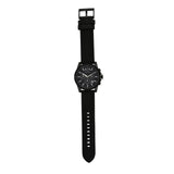 A|X ARMANI EXCHANGE Men's Chronograph Black Stainless Steel & Black Leather Band Watch (Model: A|X2098)