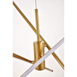 Living District Sonya 3-Light Modern Aluminum Pendant In Gold