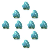 Mallofusa Round Knob, 32mm Cabinet Ceramic Round Pull Knob for Drawer, Dresser, Kitchen,Wardrobe Handles, 10 Pack, Blue