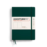 LEUCHTTURM1917 - Notebook Hardcover Medium A5-251 Numbered Pages for Writing and Journaling (Forest Green, Plain)
