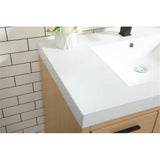 Elegant Decor Wyatt 36 Aluminum Alloy And Mdf Single Bathroom Vanity In Maple